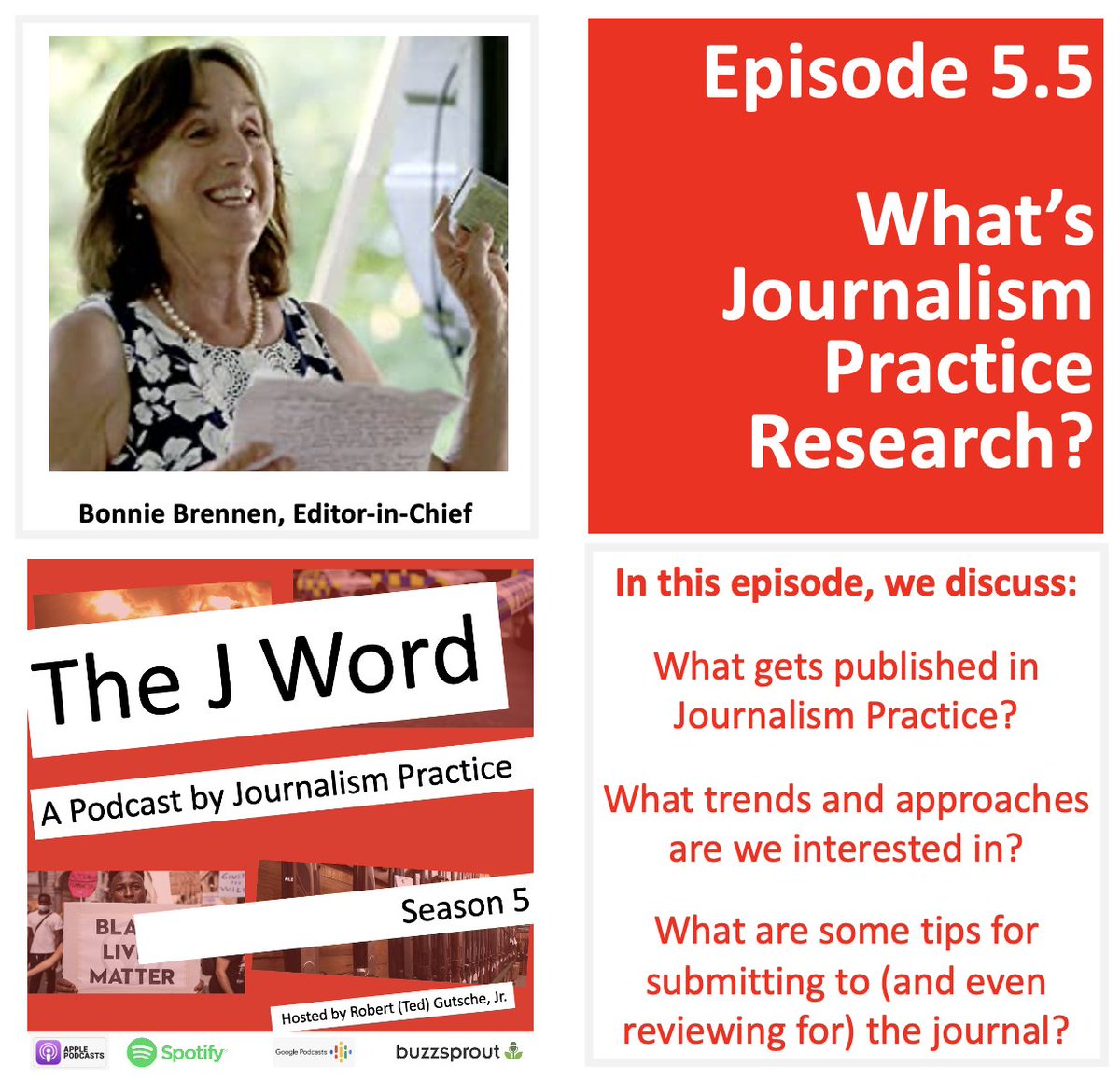 How does academic work get published – at least in JP? What Editor Bonnie Brennen says about behind-the-scenes of academic publishing demystifies processes with an aim of inclusivity and transparency. Produced and hosted by @RobertGutscheJr. Listen: buzzsprout.com/1208318/114275…