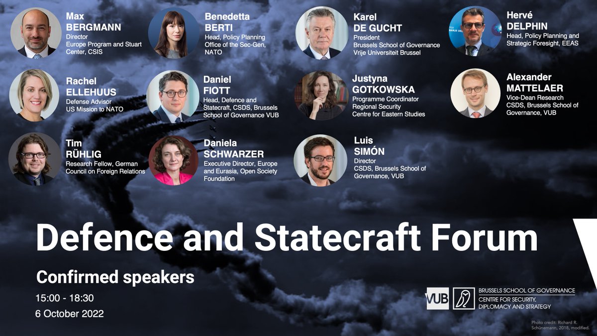 We have a full cast for our Defence and Statecraft Forum this 6 October. A great line up of speakers. You can join us online from 15:00-18:30 CET. There is still time to register here🔸brussels-school.be/event/defence-… #defence @Brussels_School
