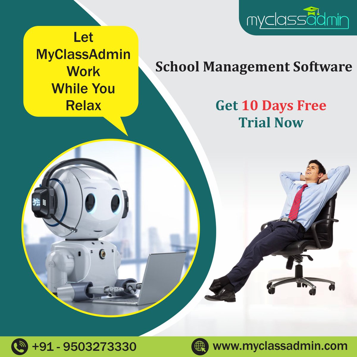 MyClass_A_dmin's tweet image. Complete School/College/Institue Management Software. - MyClassAdmin. For more details call / WhatsApp at 9503273330. Sign Up at myclassadmin.com/signup/ and Get 10 Days of the FREE Trial.

#schoolmanagementsoftware #studentmanagementsoftware #classmanagemetsoftware #classsoftware