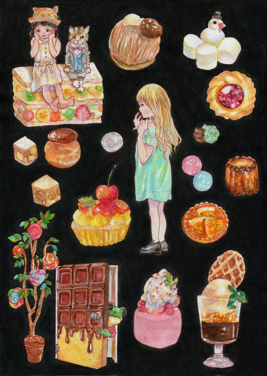 #自創作女子イラストフェス01 
企画参加させていただきます✨女子と食べ物、雑貨などを一緒に描くのが好きです🍓 