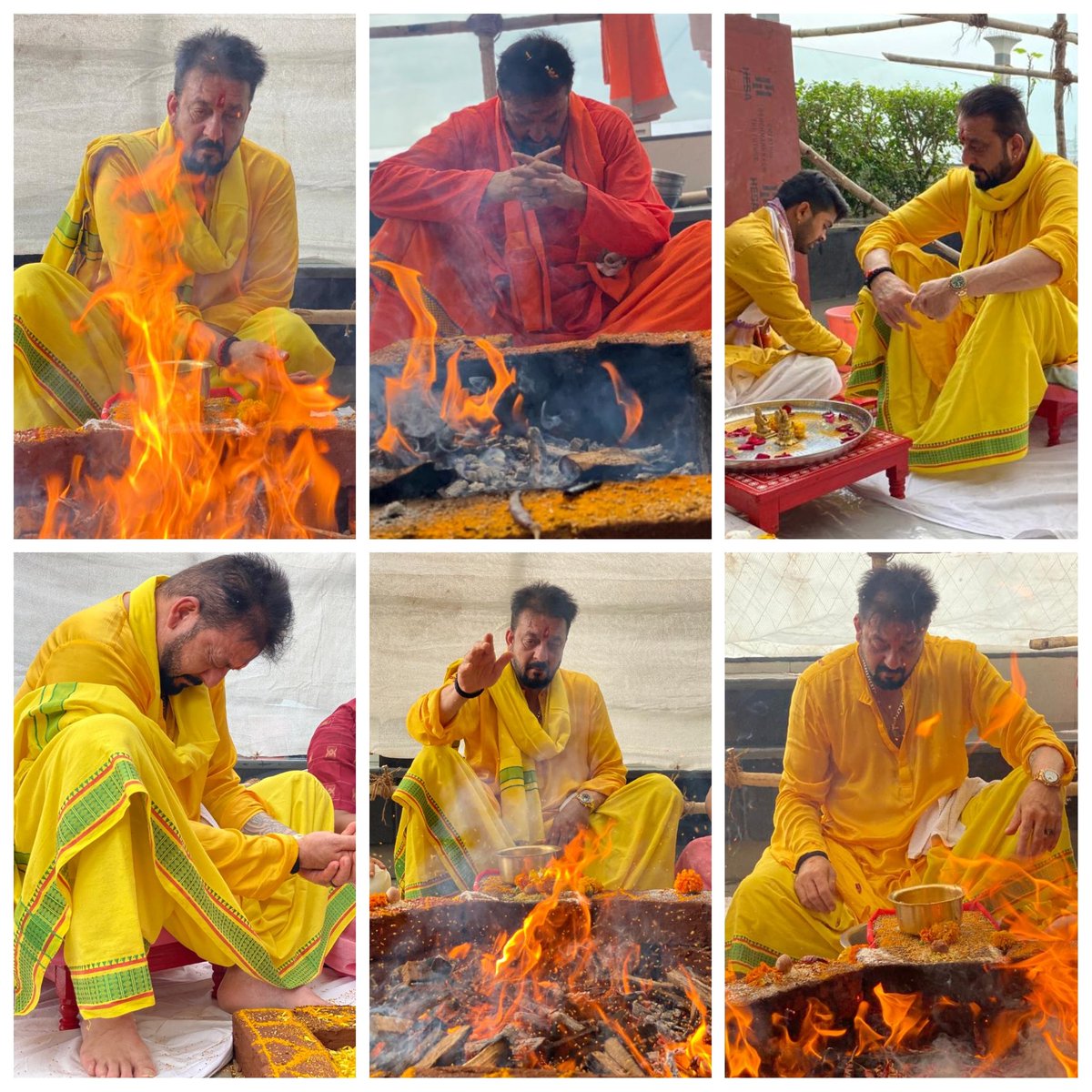 duttsanjay's tweet photo. Held an auspicious havan for Navratra and offered prayers to the Goddess of wisdom, Baglamukhi Mata, for everyone's good health and happiness. May her pristine avatar shower blessings on all of you. Jai Maata Di 🙏🏻 https://t.co/C3db7wdx94