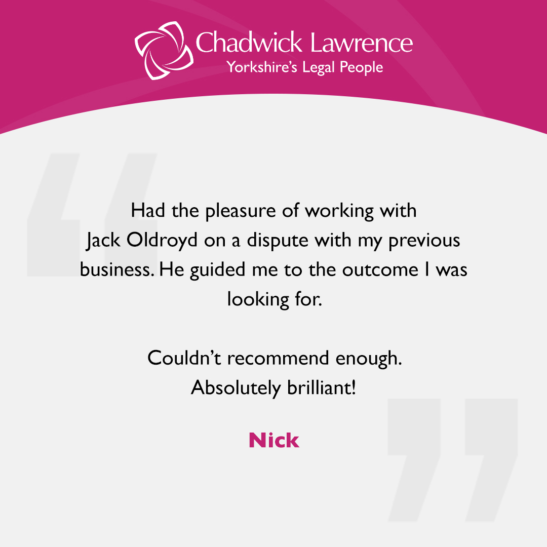 YorkshireLegal's tweet photo. Fantastic to hear such positive feedback for Jack Oldroyd! 🌟
If you would like any assistance from Jack or the rest of our Employee Services team, they'd be happy to help! Just get in touch ⤵️
https://t.co/1FdS6cHQg1
#Testimon https://t.co/asw6lniXWt