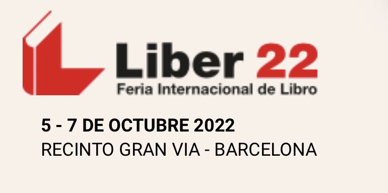 En unas horas arranca LIBER 2022; una importante cita de los profesionales del mundo de libro donde también estará presente Narcea. 
Este año viajamos a Barcelona!! Te esperamos en el Stand de la Asociación de Editores de Madrid (C37) . Salu2!!