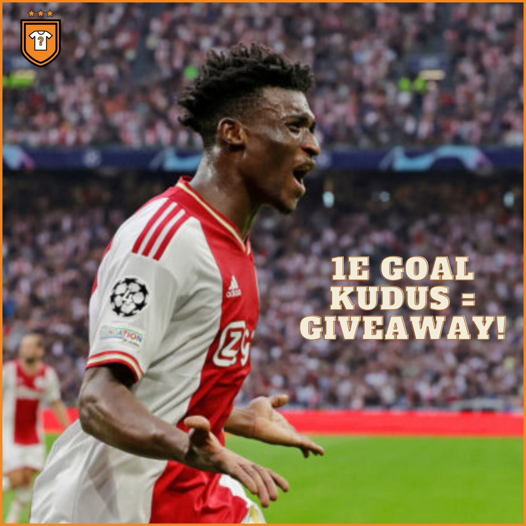 MysteryUnitedEU's tweet image. 𝒯𝒽𝑒 𝒞𝒽𝒶𝒶𝒶𝓂𝓅𝒾𝑜𝓃𝓈! 🏆 Scoort #Kudus de 1e goal tijdens #AJANAP? Dan geven wij een mystery shirt weg!

Kans maken is simpel!
✅ Volg @MysteryUnitedNL 
🔃 RT

Direct bestellen? mysteryunited.nl 🔥
Veel succes! #MysteryUnited #ajax #napoli #championsleague #UCL