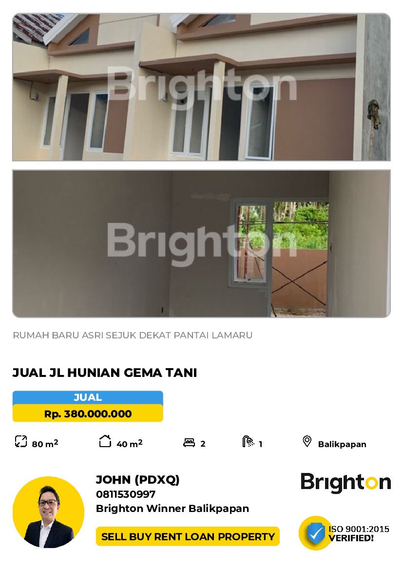 RUMAH BARU ASRI SEJUK DEKAT PANTAI LAMARU

brighton.co.id/cari-properti/…

JOHN (PDXQ) - 0811530997

#propertibalikpapan #perumahanbalikpapan #rumahmewahbalikpapan #rumahmurahbalikpapan #promorumahbalikpapan #rumahbalikpapan #jualrumahbalikpapan #jualrumahbalikpapanmurah