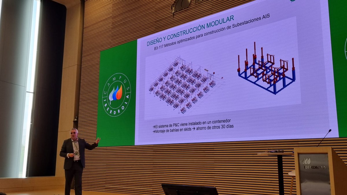 CIGRE_Esp's tweet photo. José Besteiro @iberdrola presenta resúmenes Papers CIGRE y soluciones aplicadas con Alberto Picó @enelgreenpower https://t.co/42oGXJaEEr