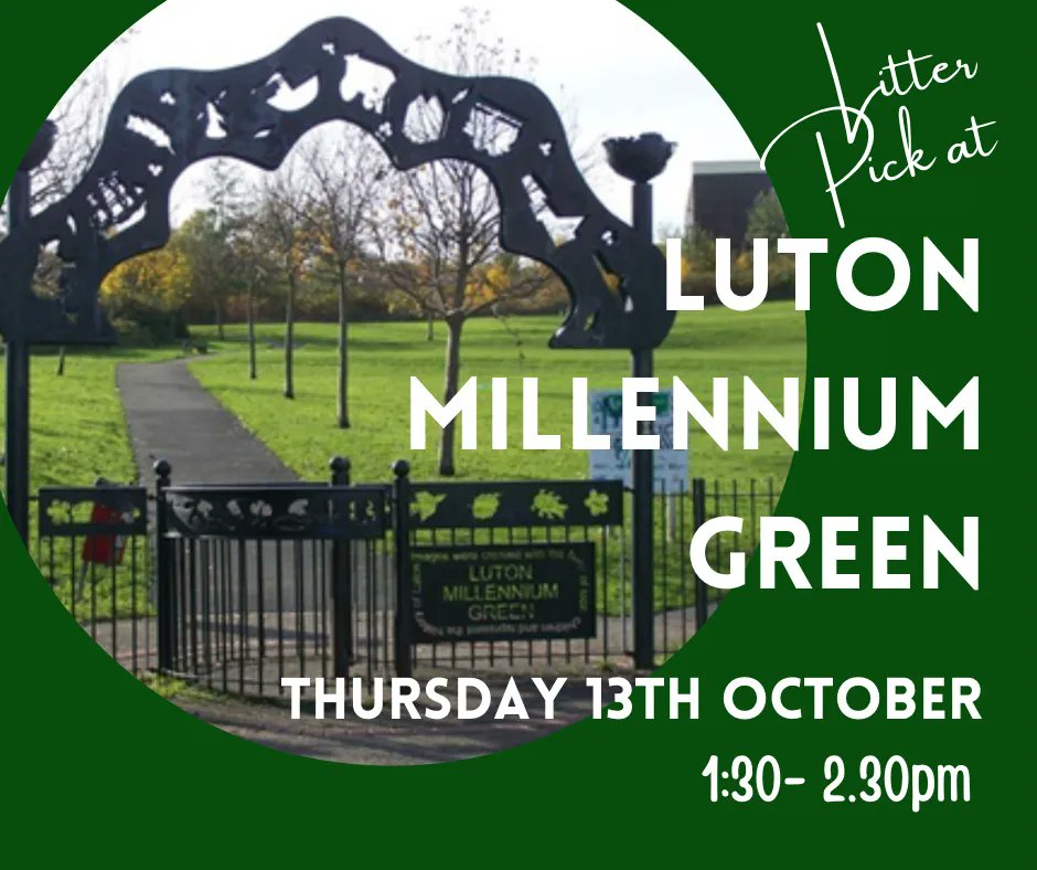 MugsForum's tweet photo. Come along and help at the litter pick at Luton Millennium Green on Thursday 13th October 2022, 1:30pm-2:30pm.  See you there!
(📍Albany Road, Luton, Chatham ME4 5DR)
#community #MakeADifference https://t.co/5U6nmIdDWo