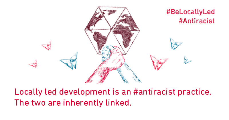 bondngo's tweet photo. Locally led development is an #antiracist practice. The two are inherently linked. Read our guide to #BeLocallyLed and check out what a locally led organisation can look like, with lots of useful resources and questions for your team https://t.co/bK5Schc0aw https://t.co/2RWzWcrEHX