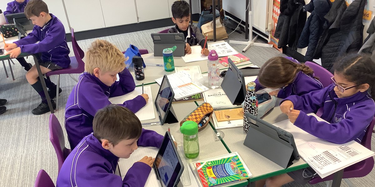 BansteadPrep's tweet photo. #Year3 have only just received their own school iPads and they've already found them useful for tackling challenging Maths problems and researching hydrostatic skeletons! #BPS_STEM #digitallearning #curiosity https://t.co/s3W7R3KcRz