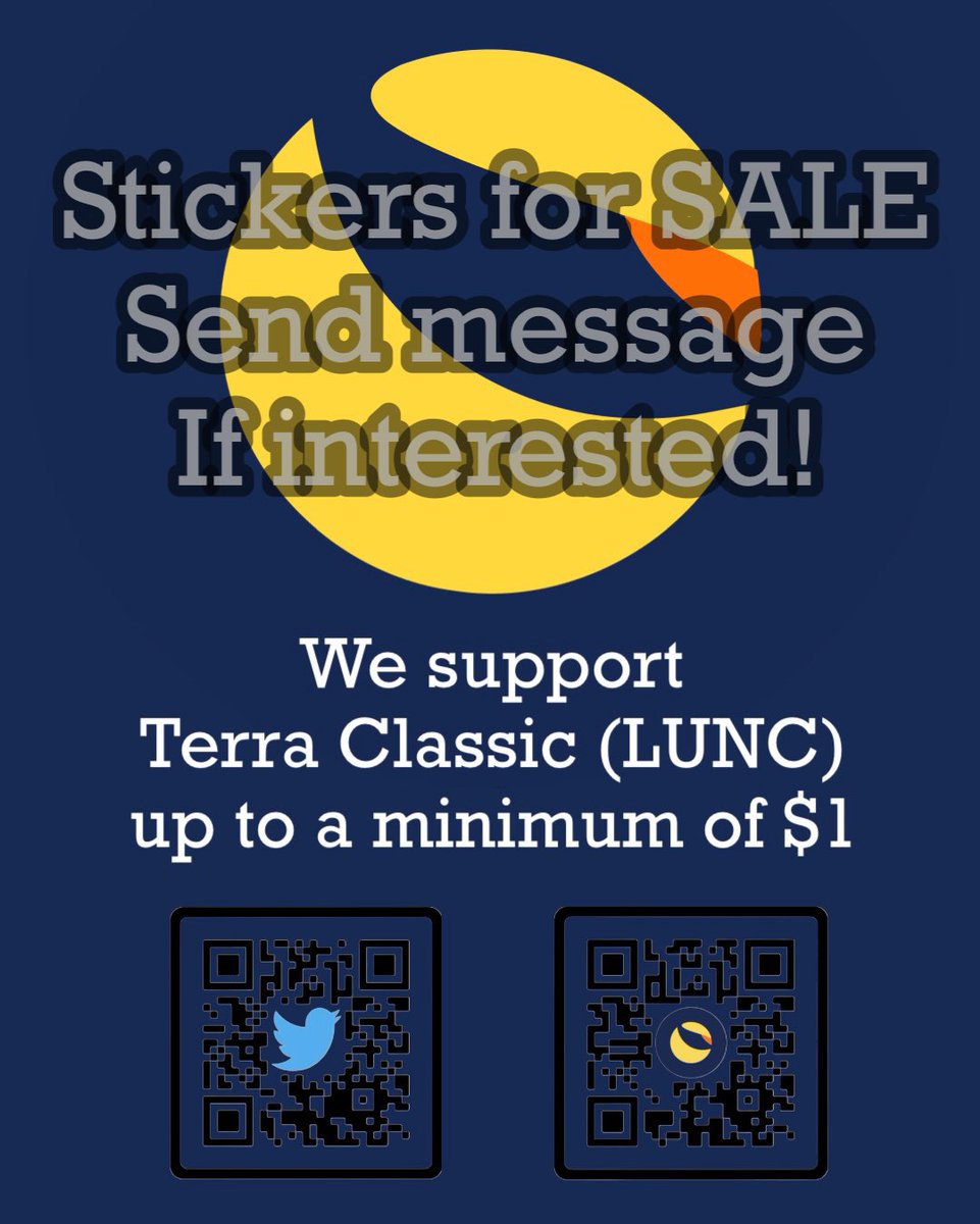 Lunaclassicbase's tweet photo. BURN CAMPAIGN!

We sell stickers for $11.50 a 100pc. incl. shipping!

The profit is $3.25
For every 100 stickers sold, $3 will be donated to the burnwallet!

Stick the stickers everywhere so that the whole world will see $LUNC!

Retweet this to create more reach

#LUNC #Binance https://t.co/NyyF901PfT