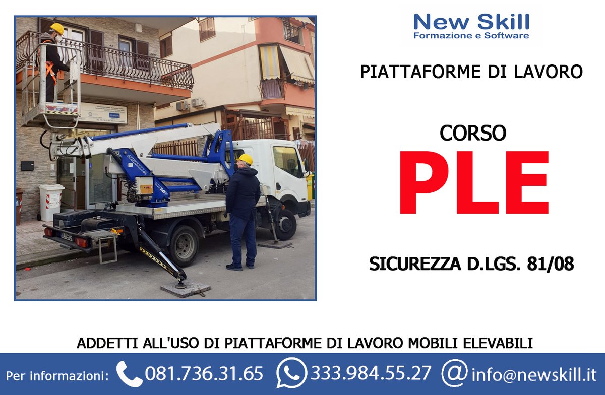 Corso 🔶PLE🔶 Addetti all'uso di Piattaforme di Lavoro mobili Elevabili
#PLE #piattaformaelevabilemobile #piattaformalavoro #sicurezza #lavoratori #edilizia #edile #ristrutturazioni #lavoratoriedili #professionistiedilizia #formazione #regionecampania #newskill