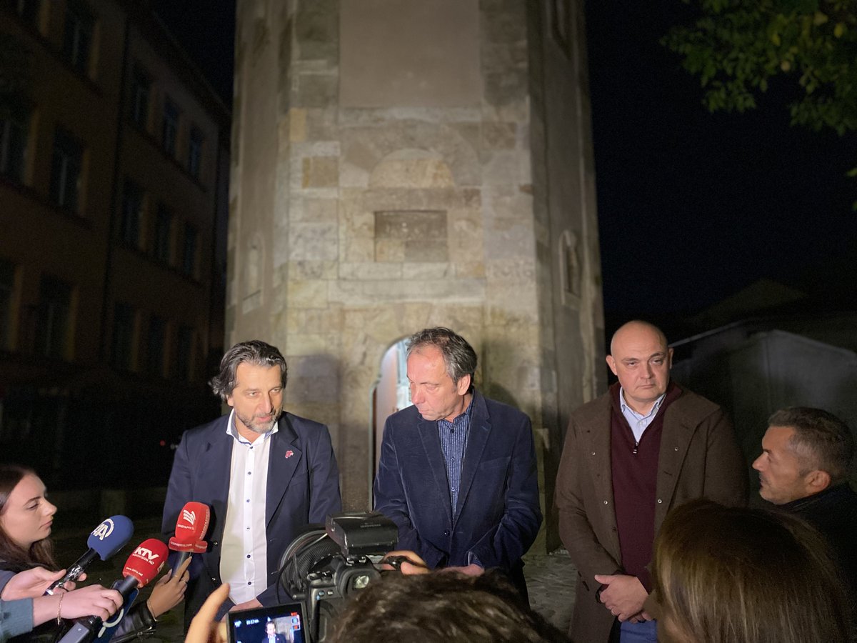 UNDP_Kosovo's tweet photo. We turned on the💡today at the Clock Tower, marking the completion of works in this valuable monument of #CulturalHeritage in Pristina. Through our @EU_FPI-funded Cultural Heritage project, we joined forces with @KPrishtines to revive Sahat Kulla as the central spot of old town. https://t.co/m2bHEACSou