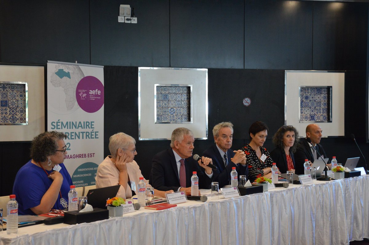 IRFMaghrebEst's tweet photo. [Vie du réseau]
Ouverture du #séminairederentrée de la zone Maghreb Est par l’Ambassadeur de France en Tunisie, @ParantAndre, et le Directeur Adjoint de l’#AEFE, M. Negrel. Les orientations et les enjeux de l’année scolaire à venir sont définis.
@aefeinfo @FranceTn 
#IRFMagrebEst https://t.co/QR2padz6t6