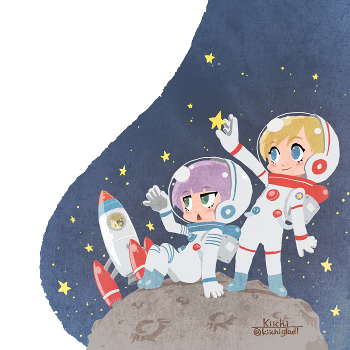 「新刊「宇宙船のひみつRemix」、あとがきページのQRコードから飛べるおまけペー」|Kiichiのイラスト