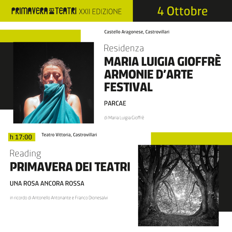 PrimaveraDeiTea's tweet photo. Programma del giorno
๐๐๐ซ๐ญ๐๐๐ขฬ ๐ ๐๐ญ๐ญ๐จ๐๐ซ๐ - ๐๐๐ฌ๐ญ๐ซ๐จ๐ฏ๐ข๐ฅ๐ฅ๐๐ซ๐ข
#PdT2022 #primaveradeiteatri
Oscenica Armonie d'Arte Festival Scena Verticale Teatro Studio Krypton Eco di Fondo https://t.co/JiTkBq0TAa