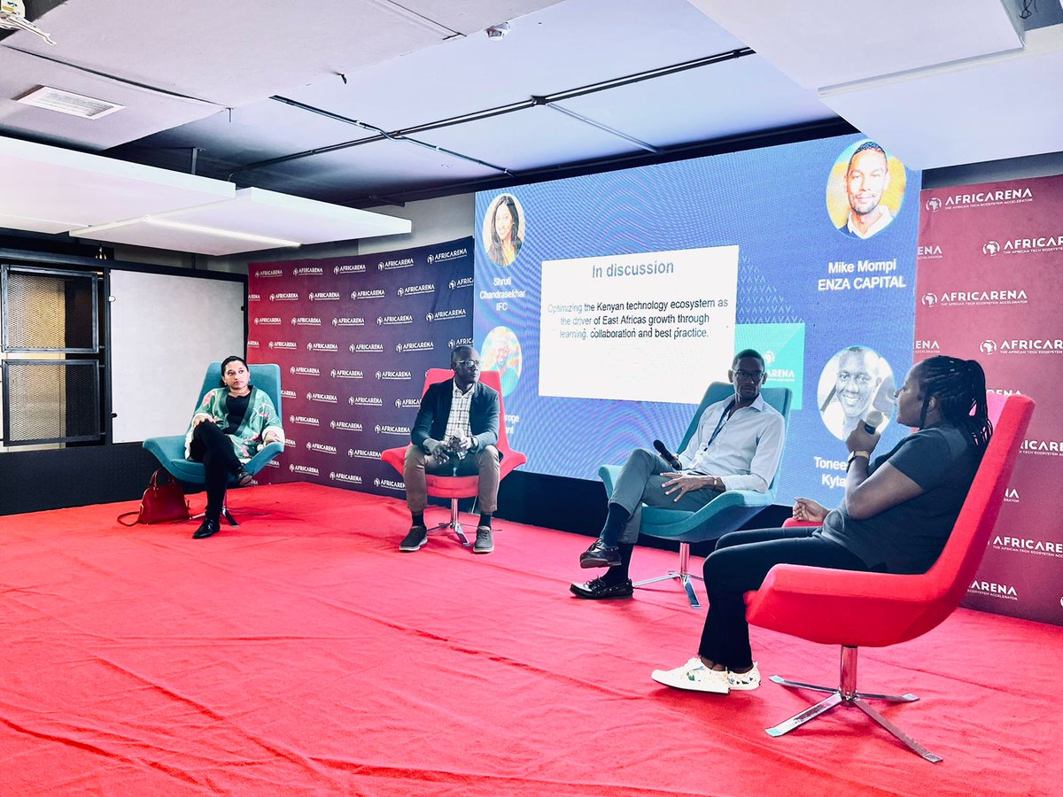 AFRICARENA's tweet photo. Panel Discussion on - " Optimizing the Kenyan technology ecosystem as the driver of East Africa's growth through learning, collaboration, and best practice."

Moderated by @ToneeNdungu, joined by @schruts, @rjandi88 &amp; @MikeMompi.

Follow LIVE - https://https://t.co/sZCnvJHZ8a https://t.co/EGURSXkrtY