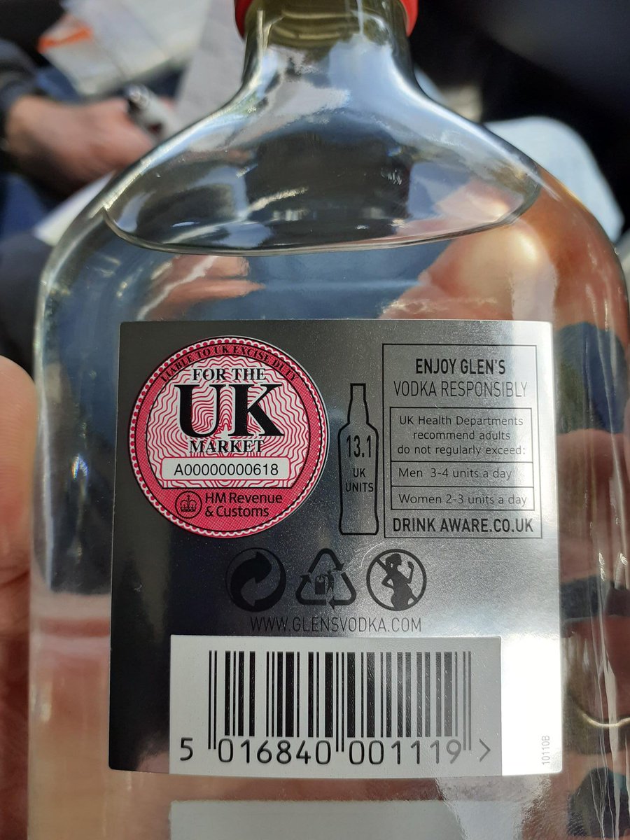 Our officers have seized several bottles of “Glens Vodka” suspected to be counterfeit.  
Fake spirits seized in the past have often been found to be unfit for human consumption and sometimes contain dangerous chemicals.
To report the supply of fake alcohol call 0808 223 1133.