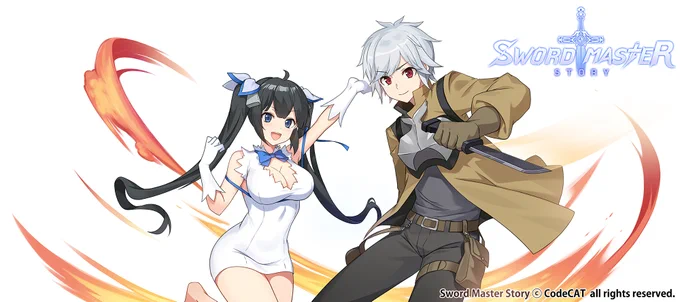 CodeCAT様の「Sword Master Story」と「ダンジョンに出会いを求めるのは間違っているだろうか」のコラボイラストを参加させていただきましたよろしくお願いします~!#ダンまち #SwordMasterStory 