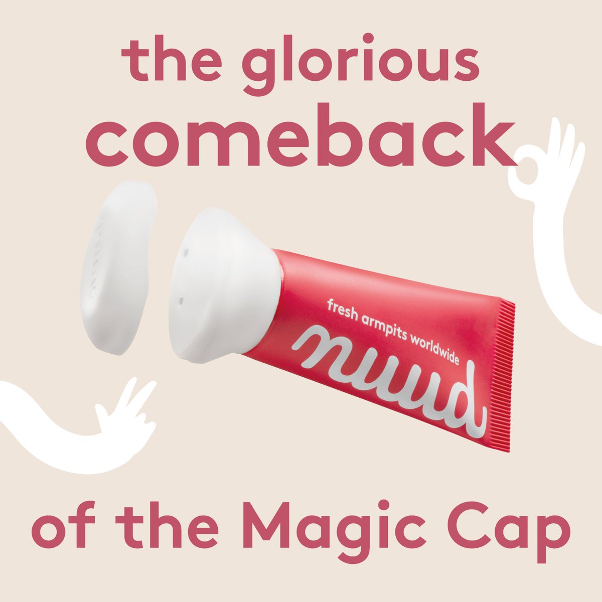 The Magic Cap is quite the hit! A hit so big that we have trouble keeping up with demand. Can happen to the best of us of course. BUT now, the Mother of all Caps is back again! Back by very popular demand:  nuudcare.com/pages/magic-cap
#fresharmpitsworldwide