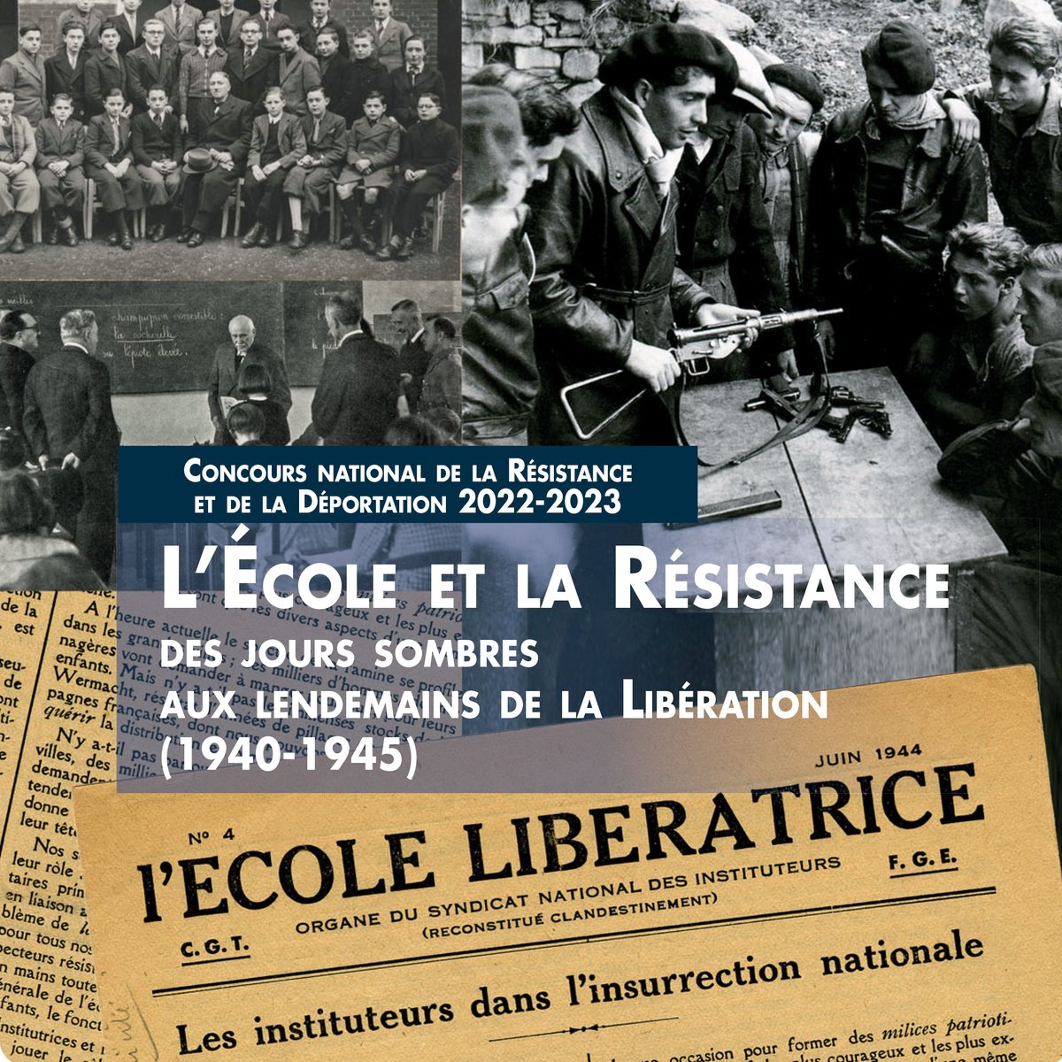 hg_pasteur's tweet photo. #CNRD2023 : L'École et la Résistance. Des jours sombres aux lendemains de la Libération (1940-1945) ; la brochure est disponible sur le site de la Fondation de la Résistance | https://t.co/fBGFxSUU8V @fondationresist https://t.co/aVzl3kcuqF