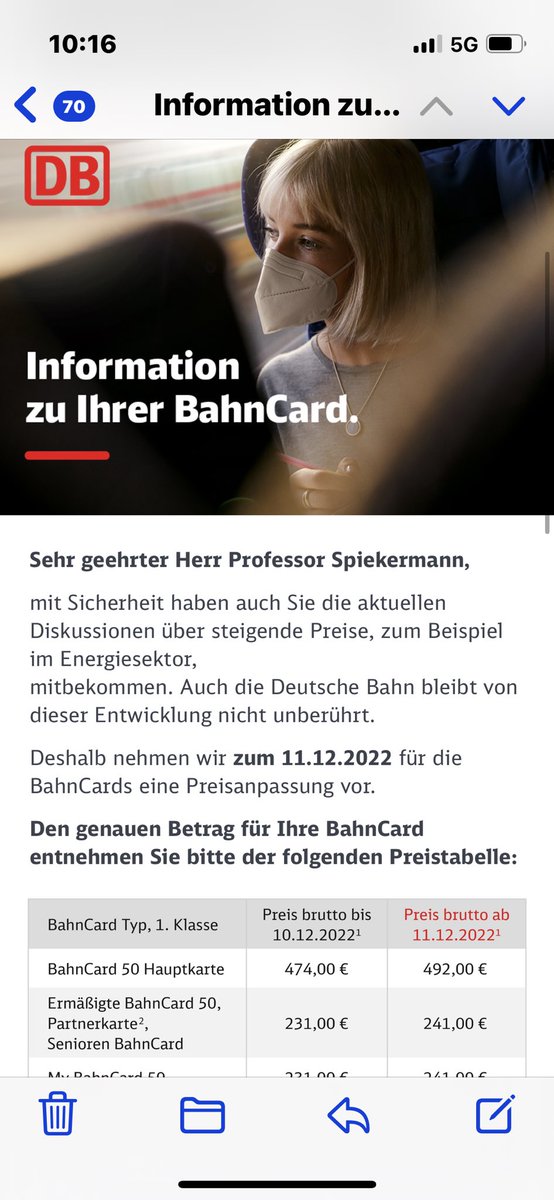 espiekermann's tweet photo. Eigene Schrift und ein bisschen Rot: so funktioniert die Marke der Bahn, auf dem kleinsten Bildschirm. Auch ohne Logo. Die Schrift ist übrigens von mir &amp; Christian Schwartz. https://t.co/fb4vZvwpFE