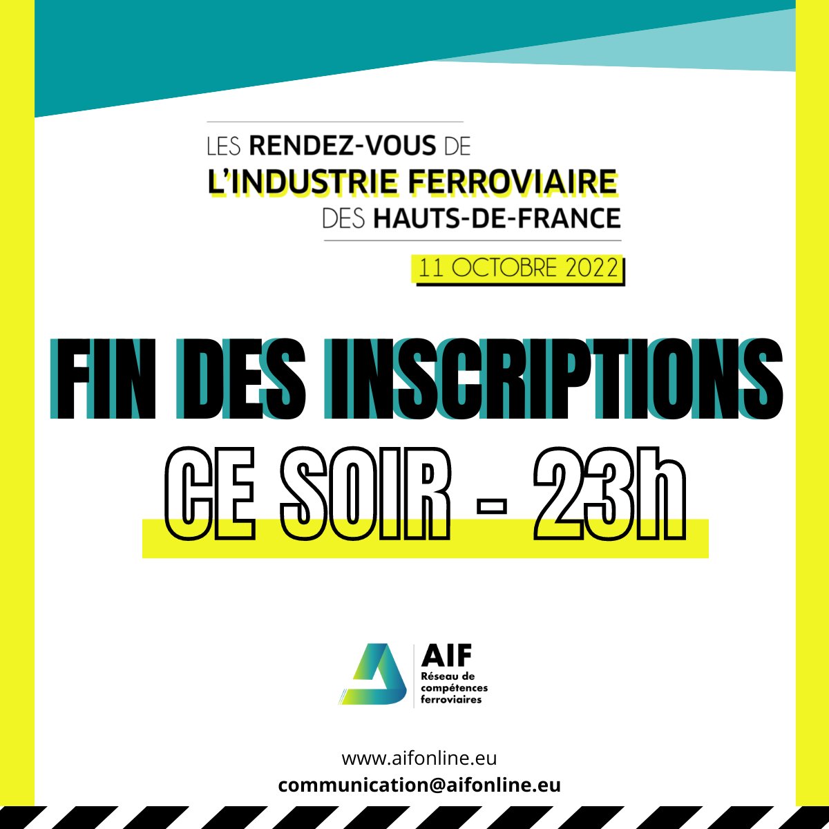 AIFonline_eu's tweet photo. [𝗜𝗡𝗙𝗢 𝗥𝗜𝗙𝟮𝟬𝟮𝟮] Les rendez-vous de l'industrie ferroviaire Hauts-de-France - 𝗗𝗘𝗥𝗡𝗜𝗘𝗥 𝗝𝗢𝗨𝗥 𝗣𝗢𝗨𝗥 𝗩𝗢𝗨𝗦 𝗜𝗡𝗦𝗖𝗥𝗜𝗥𝗘 - https://t.co/BWfCGWUrv4 https://t.co/bqzo2WaqF4