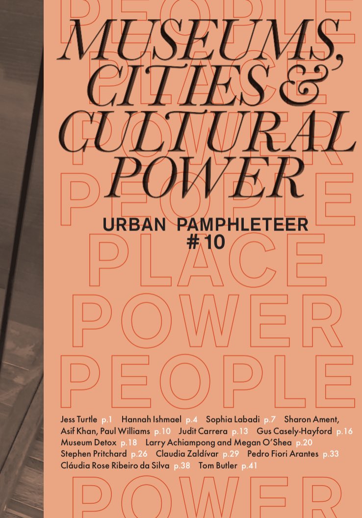 Looking forward to introducing the #UrbanPamphleteer at the launch of our 10th issue on Museums, Cities and Cultural Power <a href="/MOLpressoffice/">Museum of London</a> tonight. Edited by <a href="/DrClareMelhuish/">Clare Melhuish</a> <a href="/LParker_tweets/">Lauren Parker 🍂</a> <a href="/MoniDegen/">Monica Degen</a>  and designed by <a href="/GuglielmoRossi/">Guglielmo Rossi</a> it looks fantastic. eventbrite.co.uk/e/launch-of-10…