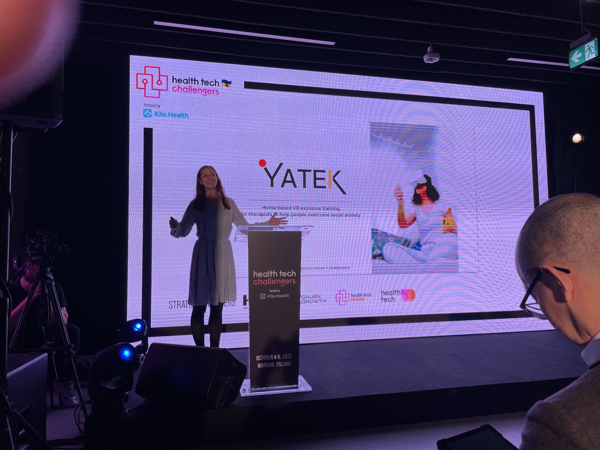 MedtechTinaTan's tweet photo. First #mentalhealth pitch so far that uses #VR, used for exposure training among those who suffer social anxiety #mentalhealth #htf2022
#healthtechforward https://t.co/WN0znFpORJ