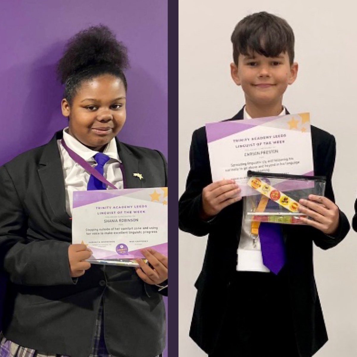 Our most recent ‘Linguist of the Week’ winners were recognised for using their voice to make excellent linguistic progress, but also having a love for languages and being curious to learn more. We love to see it, keep shining brightly! 💜🤩🇪🇸 #languagesatTAL #TALlinguistoftheweek