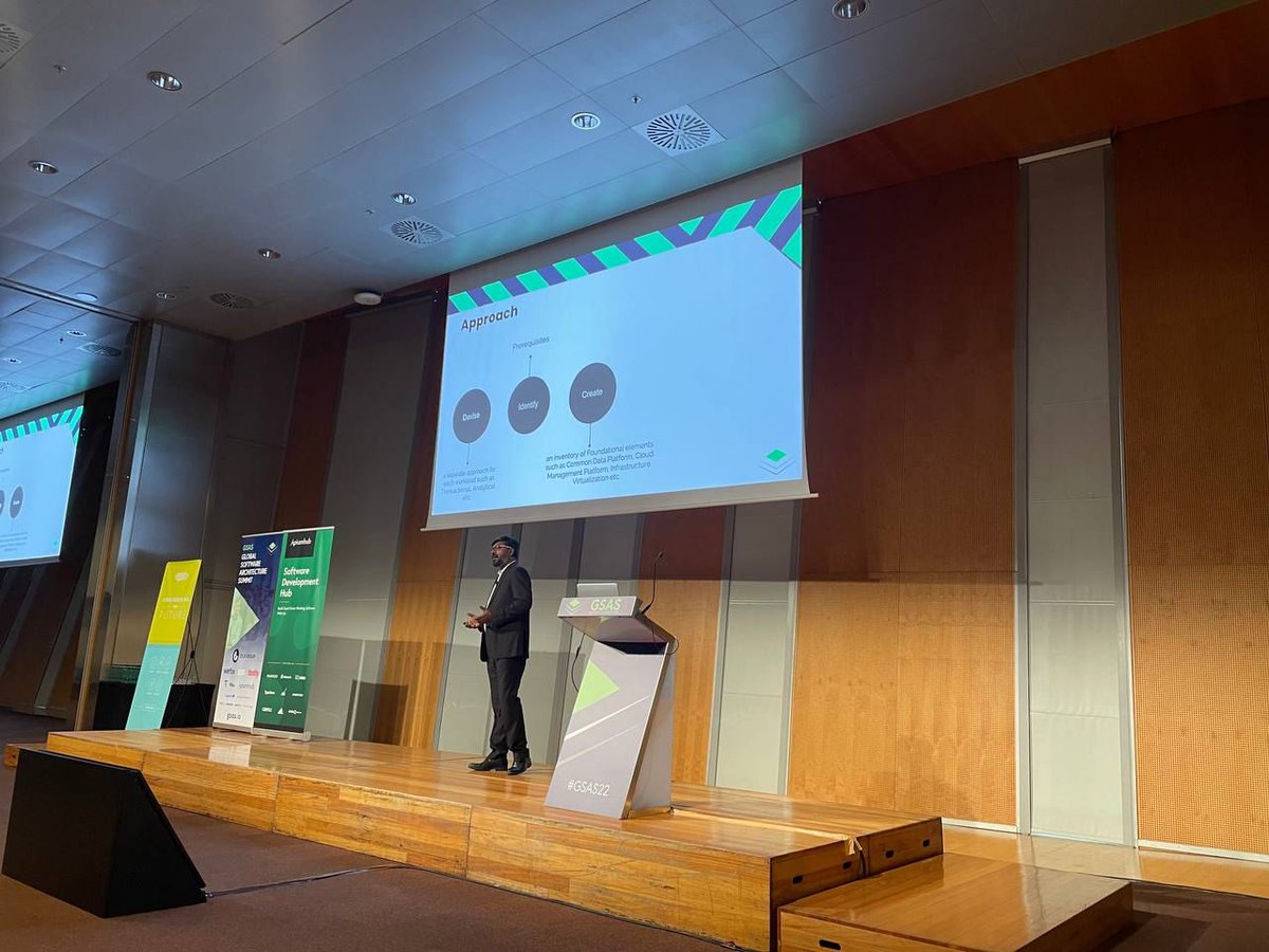 gsas_io's tweet photo. 📣 Now on stage: Eswaran Thandi talking about Continuous Modernization #GSAS22 https://t.co/AKqELlQMUW
