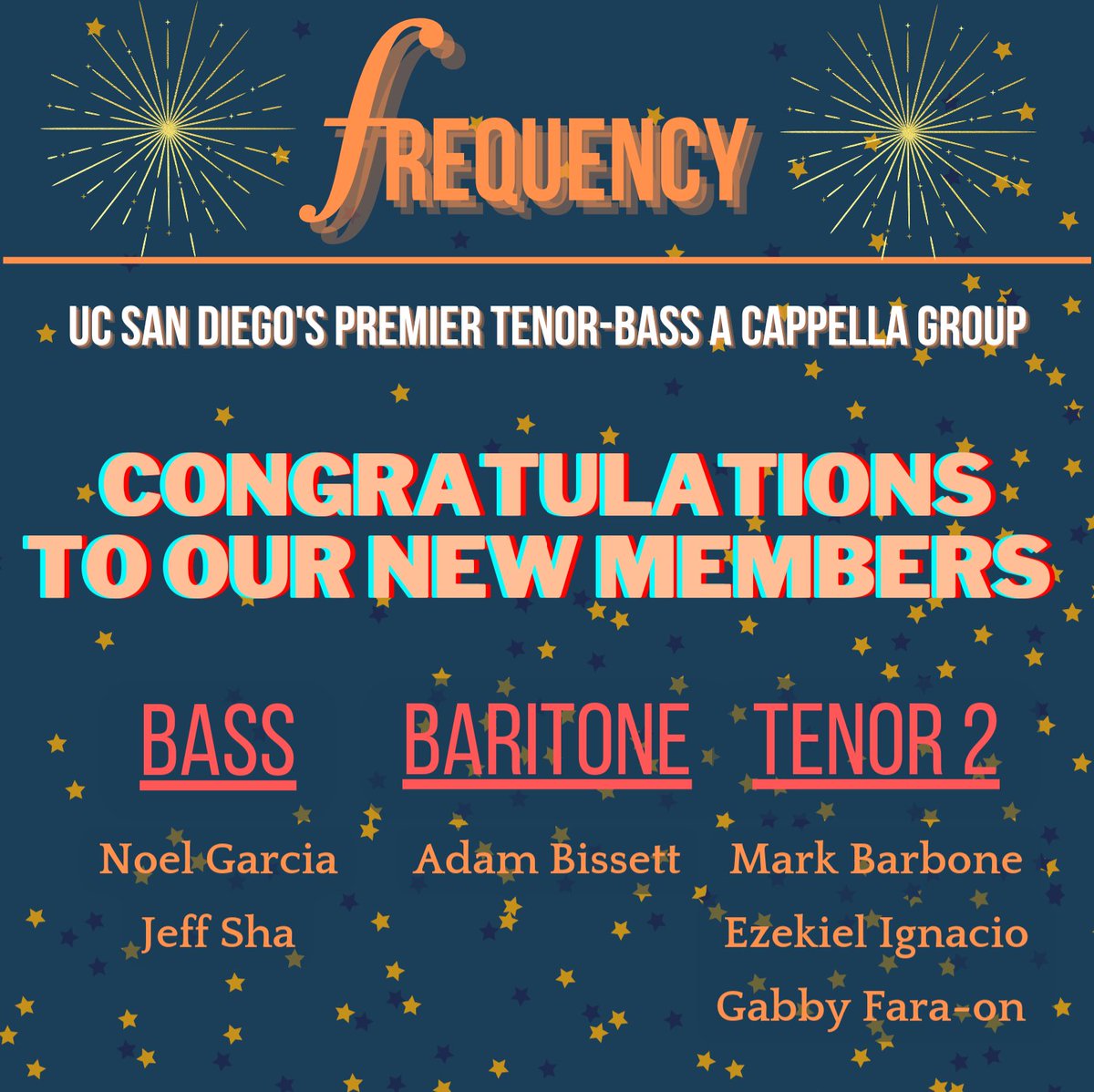 It is with great pride that we welcome our NEW FREQS! Can't wait to get to know, rehearse, and perform with these freq-ing talented new members 👊😎