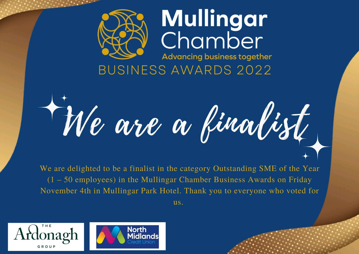 Bevcraft (@bevcraftltd) on Twitter photo Bevcraft Group are really excited to have been nominated for Outstanding SME at this year's <a href="/Mgar_Chamber/">Mullingar Chamber</a> Business Awards 2022. This means a lot to us - as to reinterpret an old expression - 'it takes a village to raise a canner'! We look forward to Nov 4th! Bevcraft Group are really excited to have been nominated for Outstanding SME at this year's <a href="/Mgar_Chamber/">Mullingar Chamber</a> Business Awards 2022. This means a lot to us - as to reinterpret an old expression - 'it takes a village to raise a canner'! We look forward to Nov 4th!