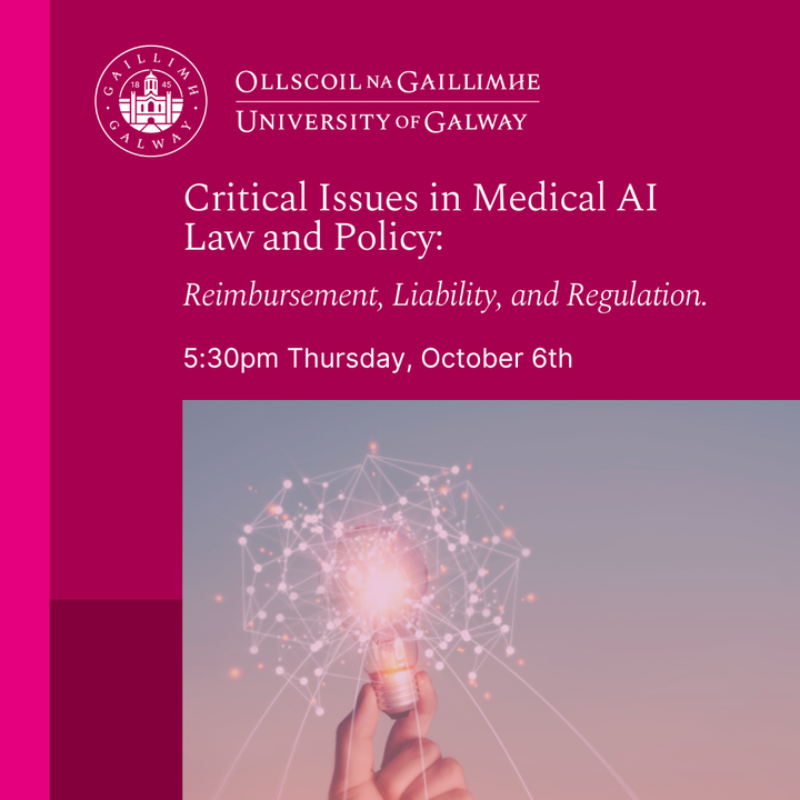 We are delighted to be welcoming Professor Frank Pasquale, @brooklynlaw & former Chair at Security of the U.S. National Committee on Vital & Health Statistics, who will discuss the opportunities and legal challenges of AI in medicine. Register 👉 eventbrite.ie/e/critical-iss…