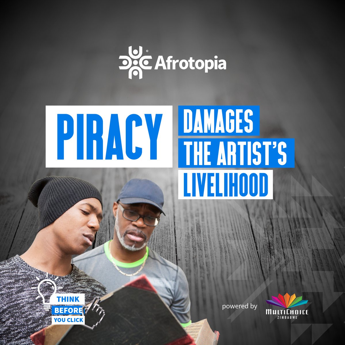 AfrotopiaZw's tweet photo. #DidYouKnow Like other commodities; good quality content✨ comes at a price? Let's pay💳 for content & support fellow artists 👊🏽
#zimbabwe #ThinkB4youclick #ArtistsAgainstPiracy #AfricaCreatives #AfrotopiaZW @naczzim @DStvZimbabwe @HeraldZimbabwe https://t.co/6mEWFQKEow