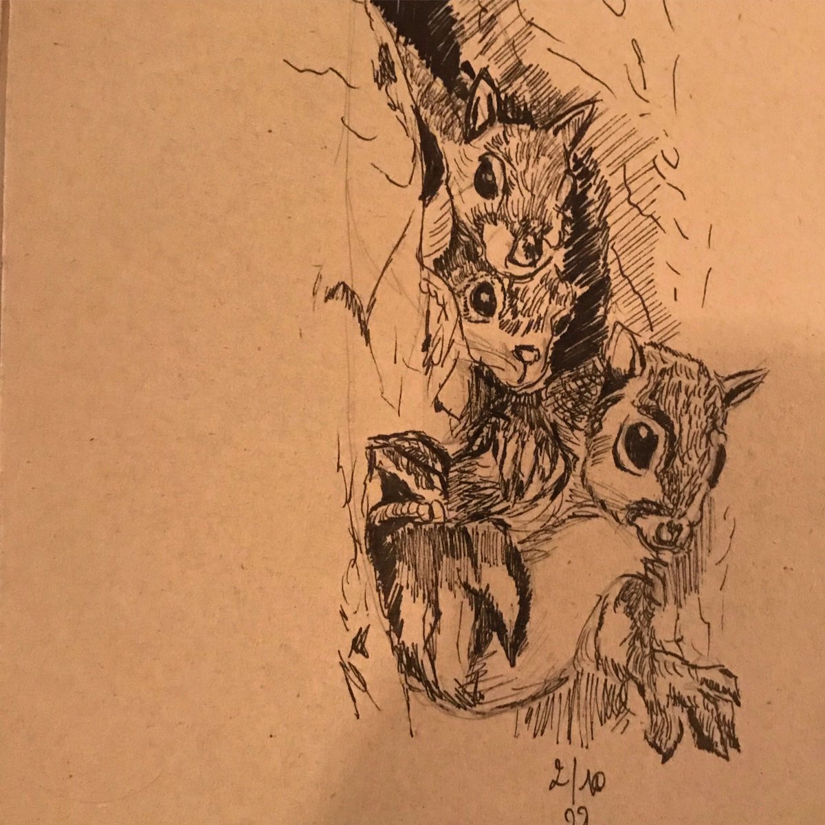 Bertmans's tweet image. #inktober2022 #tekenchallenge #drawingchallenge #dierendag