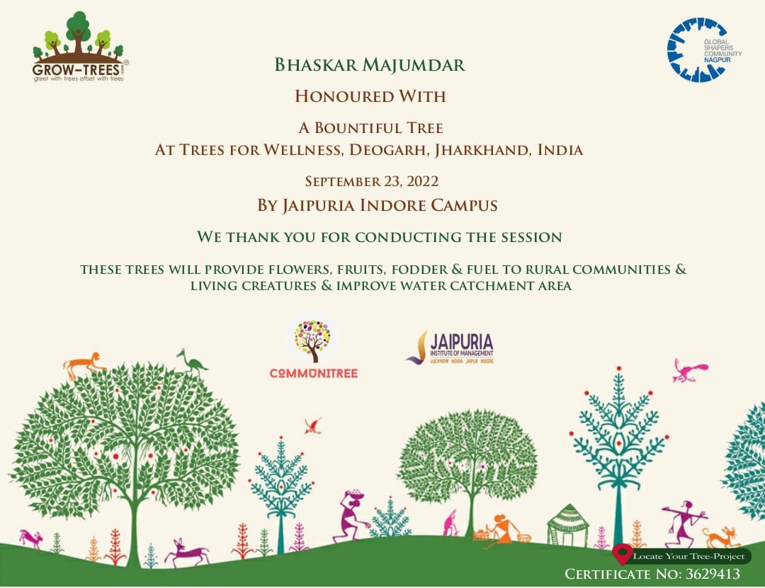 Thanks <a href="/Jaipuria_Inst/">Jaipuria Institute</a> for the #honour &amp; planting a #tree 

It was a pleasure to #interact with the #students 

Thanks #DrDevikaTrehan maam for the #opportunity  

My #contribution to a #green #environment  

#GrowTrees #climatechange #Jaipuria #Indore 

<a href="/egis/">Egis</a> <a href="/EgisIndia/">Egis in India</a>