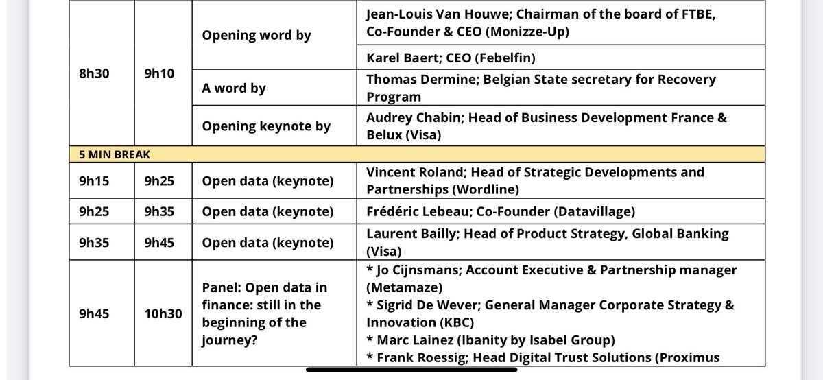 Toon's tweet photo. Forgive my FinTech tweets today as it’s my 7th year as #DigitalFinanceSummit “master of ceremony” in Brussels which even covers my other favourite topic of #OpenData this morning! Opening keynote by @ThomasDermine 
 #fintechbe #DFS22 https://t.co/zw80b4HKCo
