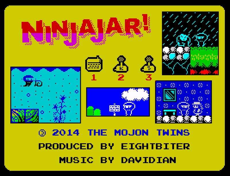 ZXDev2015's tweet photo. #zxspectrum #homebrew title screens (6)

Prince of Persia
Ninjajar!
Ooze!
Arcade Game Designer https://t.co/5lSOxlDoZZ