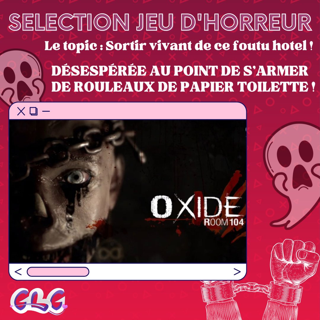 GeeksByGirls's tweet photo. Un airbnb qui vire au cauchemar 😱
Rendez-vous dans la chambre 104 pour plus de détails !
▶ https://t.co/A0x9qakFR8
@WildSphere @JustForGames_FR #OXIDEroom104 #Gaming #JeuxVideo #GBG
#oxideroom #oxideroom104 #IndieGames #HorrorGames #survivalhorror #halloween #videogames https://t.co/lCuhIzRRWl
