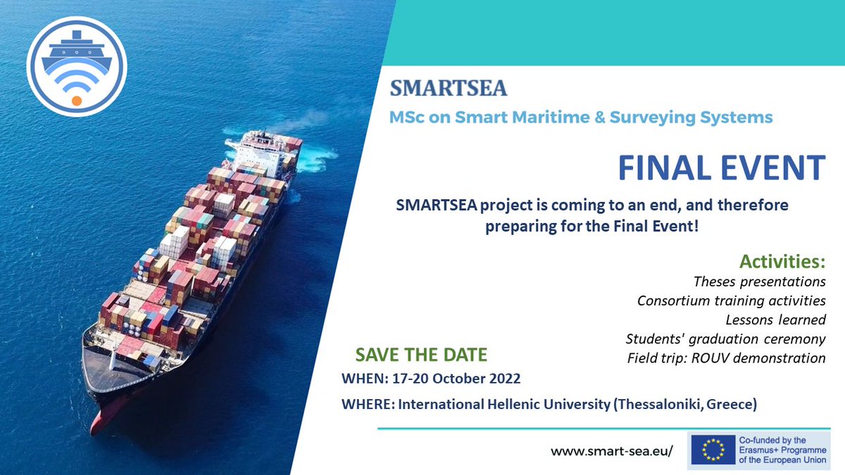 Save the Date: #SMARTSEA Final Event in Thessaloniki, Greece, 17-20 October 2022!
