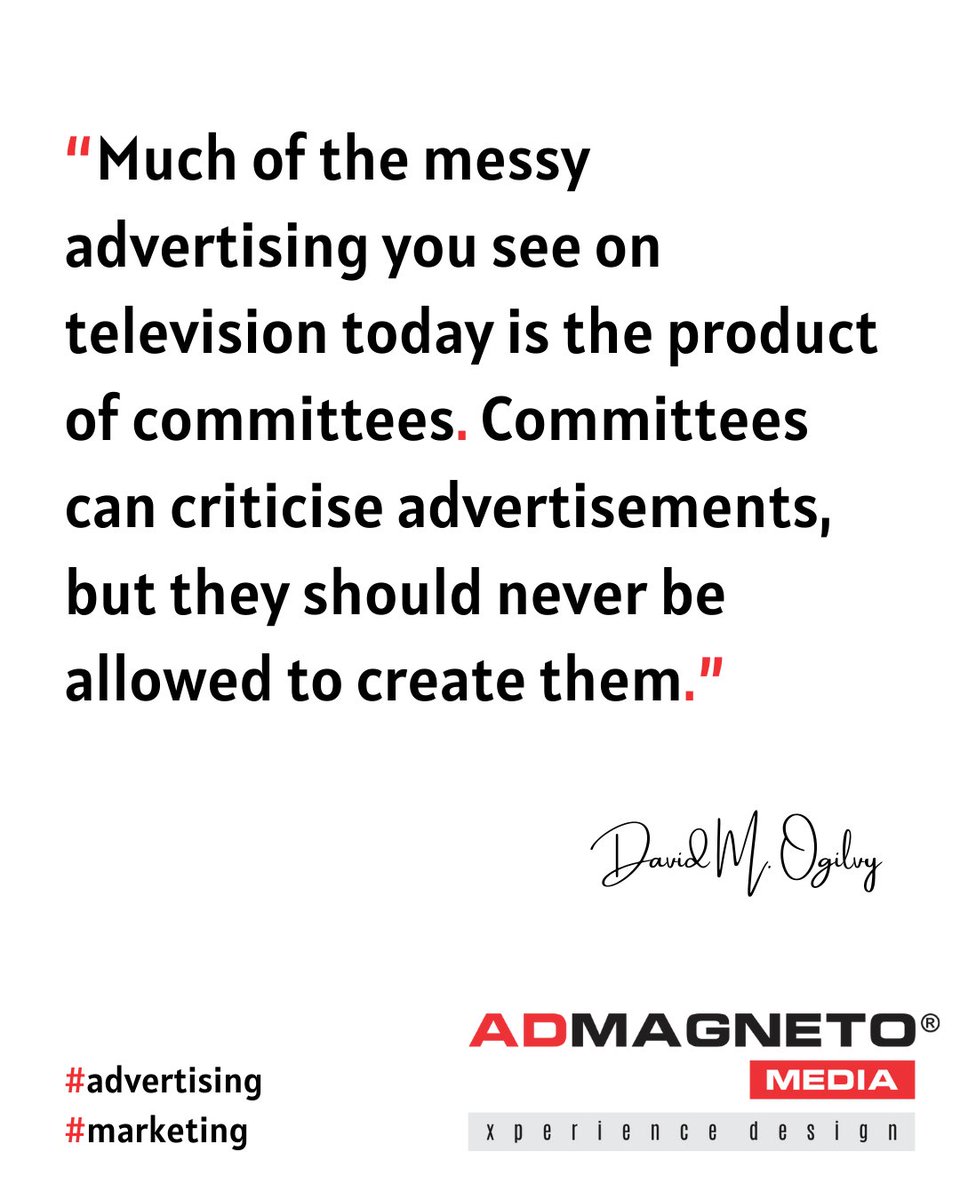 admagneto's tweet photo. Check out https://t.co/VX3WOrhkGO
#advertising #marketing #copywriting #creatingads #agencylife #madman #creativity #ogilyquotes #digitalmedia #socialmediamarketing #digitalmediagency #admagnetomedia
#sales #branding #mediastrategy #marketingstrategy #artofpersuation https://t.co/hw8luOLOua