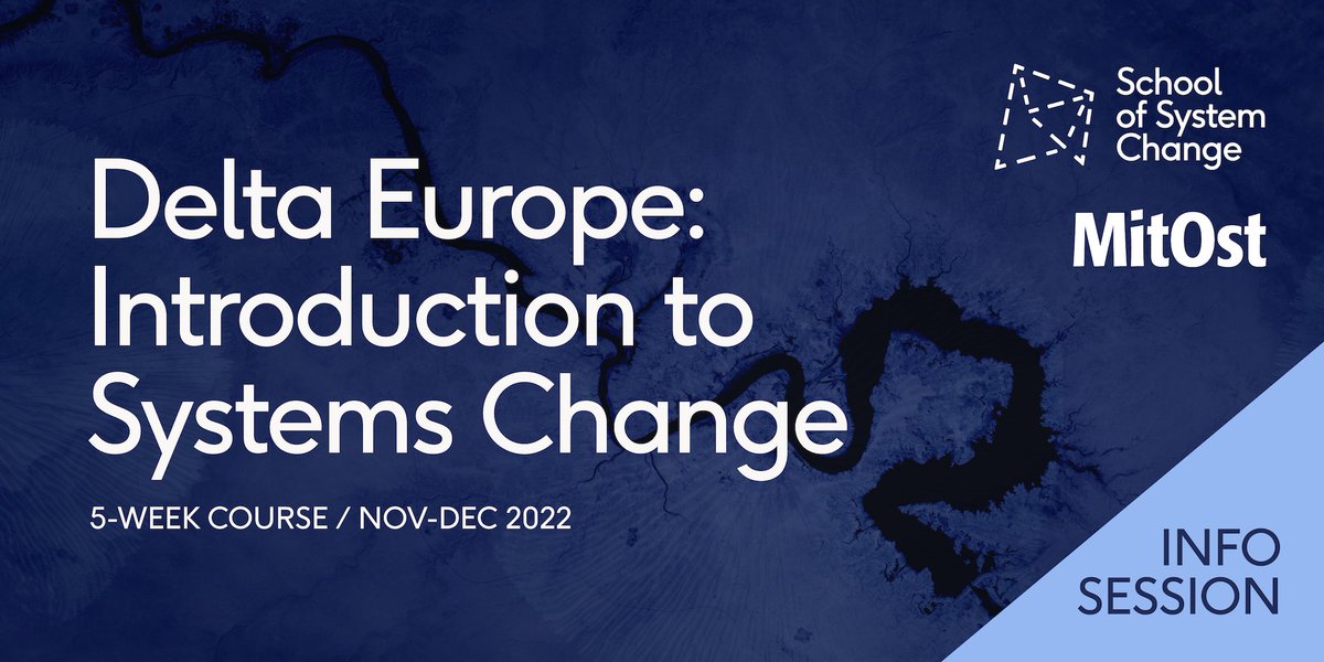 mitost_org's tweet image. Delta Europe is a great opportunity to start exploring the field of #SystemsChange &amp;amp; try your hand at applying #SystemicPractices onto your own challenge! Heads up: you co-design the curriculum!

All details:bit.ly/3C3lynv

Join Info Session: bit.ly/3RyCms8