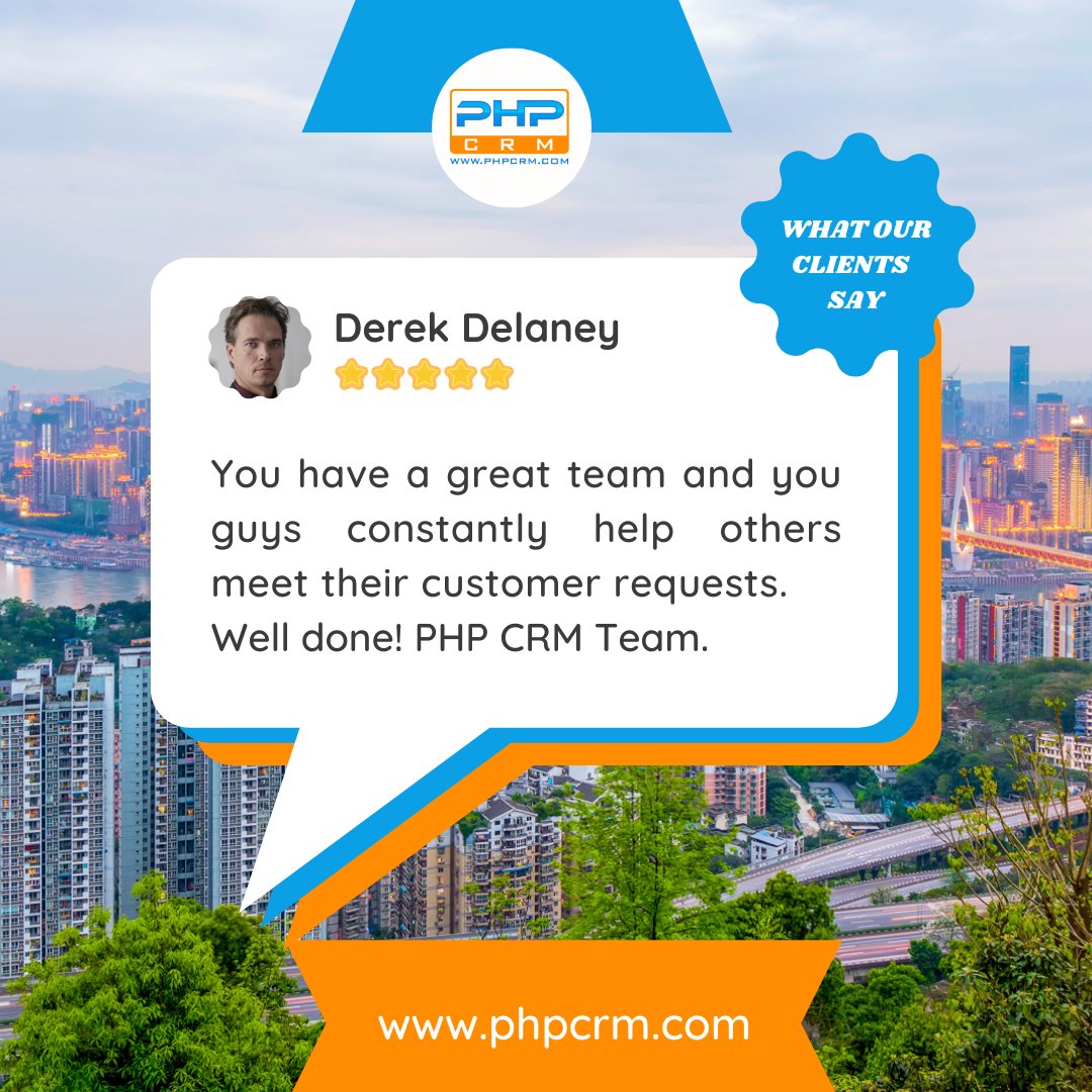 CrmPhp's tweet photo. What better proof than seeing what customers have to say. We constantly survey our customers and ask if they're willing to say a few words.
Visit https://t.co/nE6RRYyvRO for crm software and https://t.co/agheJ9LKXH for HR Software.
#crm #phpcrm #crmsoftware #hr #hrsoftware https://t.co/VDKnmc5YpB
