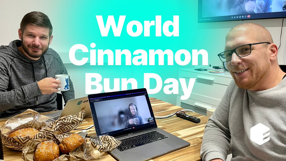 Today it’s World Cinnamon Bun Day and who are we to argue? Pictured are our Eduten experts fuelling their meetings with the good stuff! 🍪 We heartily hope that you also find a moment to inject some sweet joy into your day!