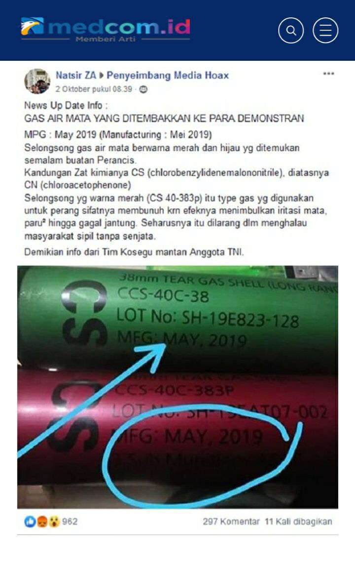 SaifuddinSay's tweet photo. @democrazymedia Tidak melanggar hukum pale lu peang. Slongsong yg warna merah itu hanya utk digunakan di medan perang. Karena efeknya membunuh. Bukan utk ditembakkan ke masyarakat sipil. https://t.co/WJJcwUrKIC