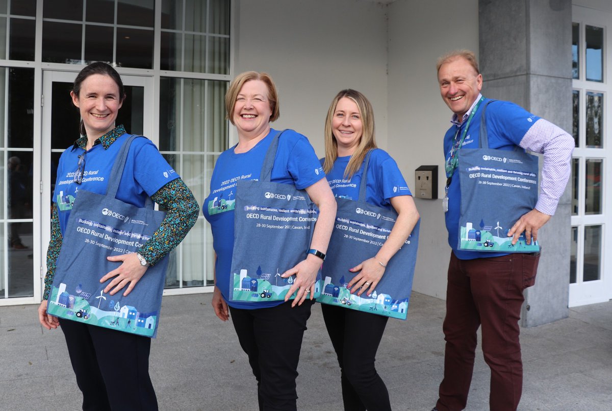 Staff from the Department of Rural and Community Development at the 13th OECD Rural Development Conference, at the Slieve Russell Hotel in Cavan. EPIC #SocEnt were delighted to provide the conference merchandise. #OurRuralFuture #RuralResilience #BuySocial #SocialImpact