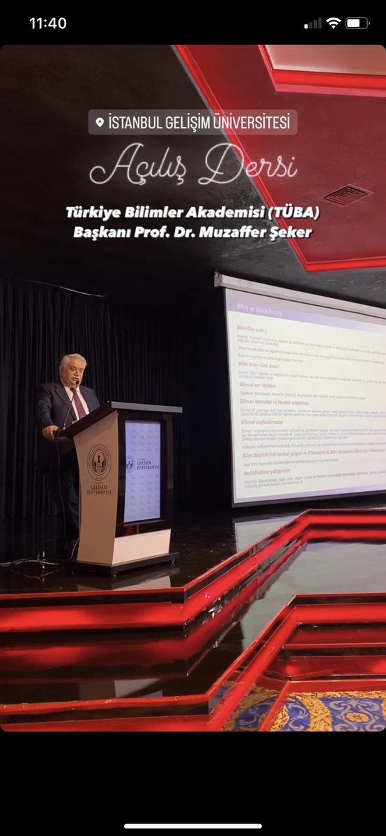 İstanbul Gelişim Üniversitesi 2022-2023 Akademik Yılı Açılış Töreni’nde açılış konuşmalarını gerçekleştiren TÜBA Başkanı Sayın Prof. Dr. Muzaffer ŞEKER hocamız… <a href="/TUBAakademi/">TÜBA</a>