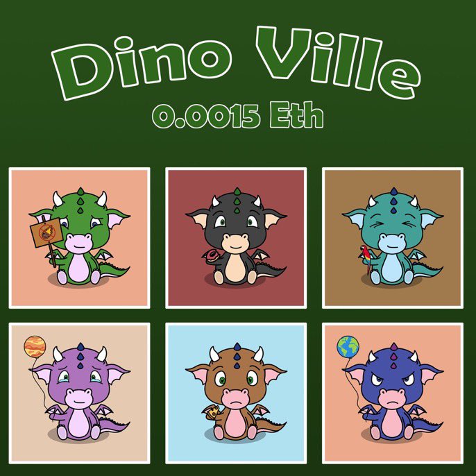 Good Morning #NFTCommunity ☀️☀️ Have a great day ! 🍀

🦕 Dino Ville 
🦕 1,000 Unique NFT's 
🦕 1 + 1 Free for first 10 Adopters
🦕 0.0015 Eth on Polygon
#NFT #NFTs #NFTCommunity