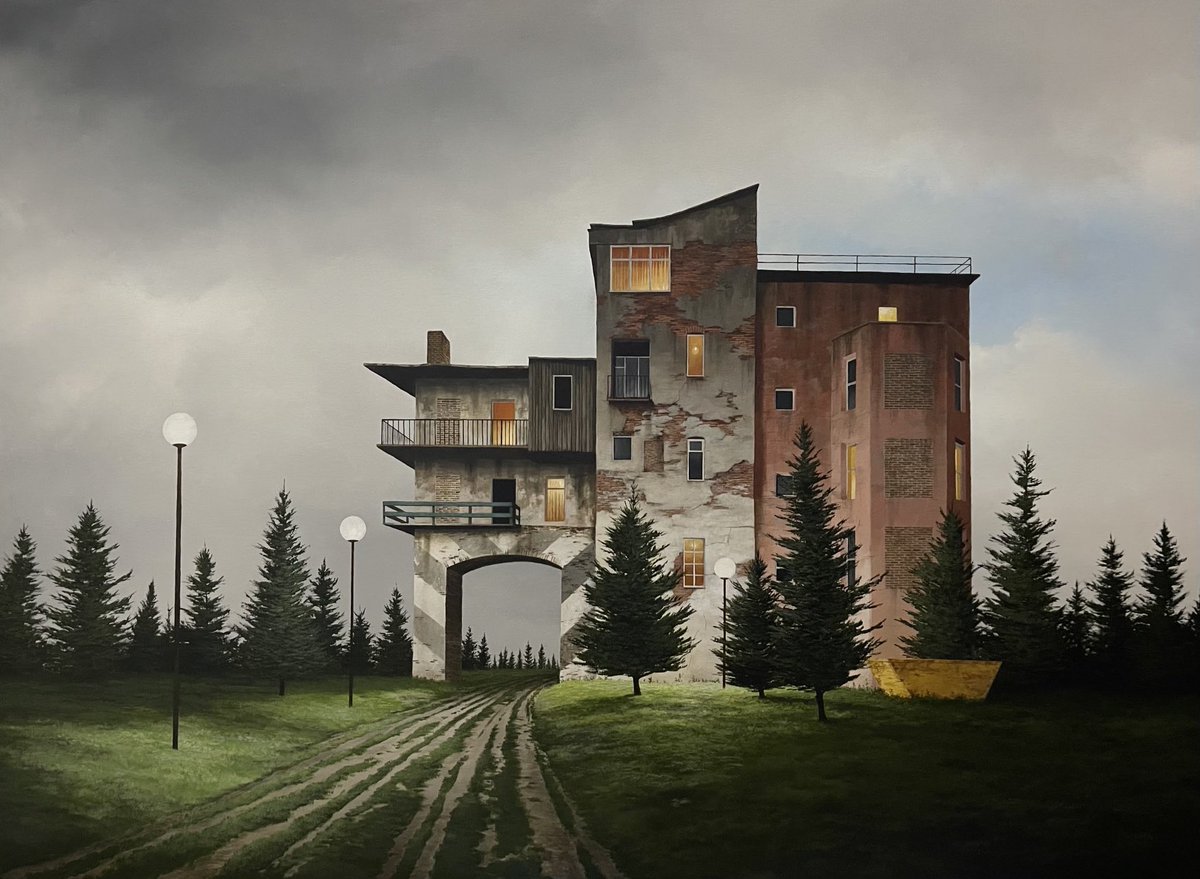 The Checkpoint - my last painting for an upcoming duo show ⁦<a href="/ByardArt/">Byard Art</a>⁩ in Cambridge from this Thursday.