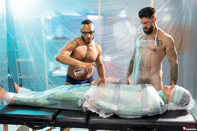 1 pic. NEW SCENE: check out @DillonDiaz11 @LoveIsaacX and @THEALPHAWOLFE1 in 'Wrapped' OUT NOW @Raging_Stallion